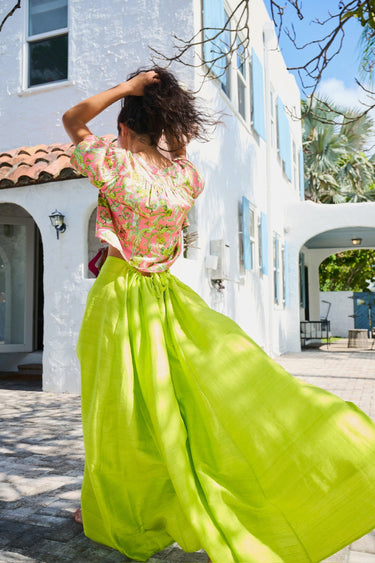 Monroe Adjustable Bustle Maxi Skirt | Silk Dupioni