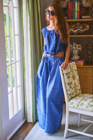 Banyan Pleated Snap Pant | Silk Dupioni