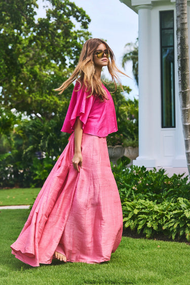Monroe Adjustable Maxi Bustle Skirt | Silk Dupioni
