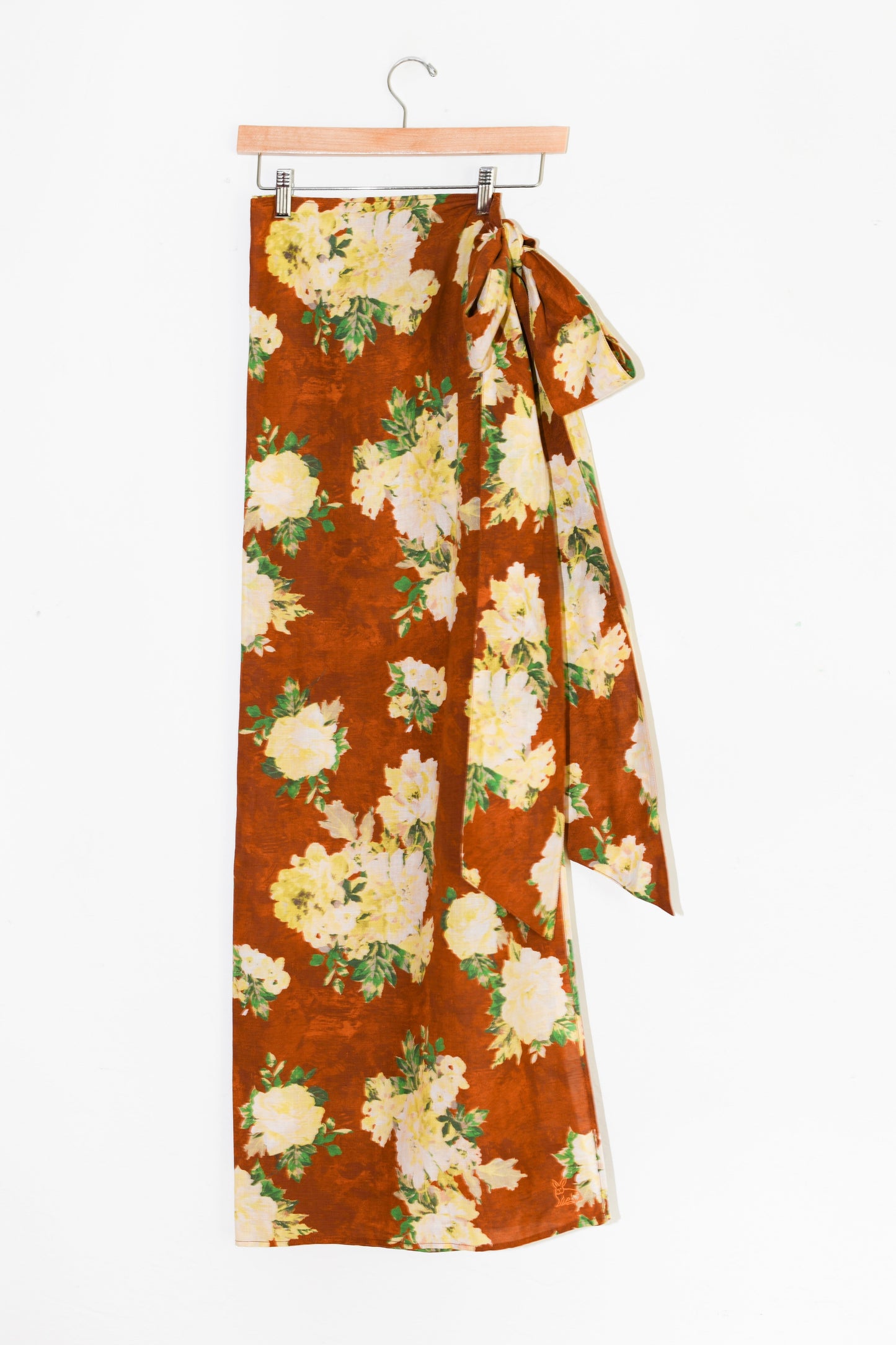 Midi Wrap Skirt | Cotton Linen