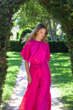Cricket Flutter Sleeve Top | Silk Dupioni