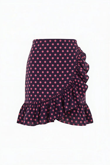 Mini Ruffle Power Pareo | Medium Weight Polka Dot Coniglio Palm Beach