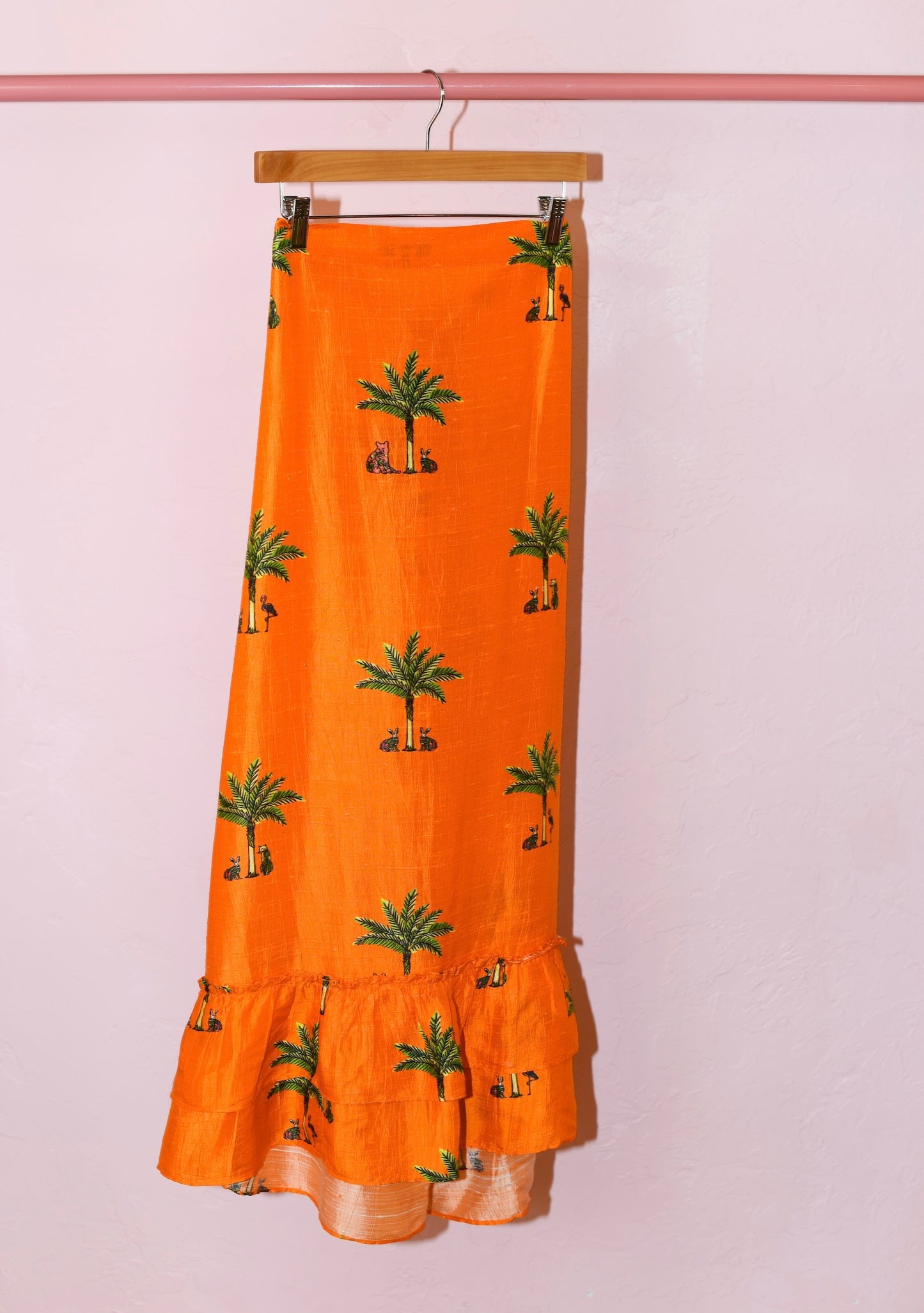 Cinch Back Midi Skirt | Silk Dupioni