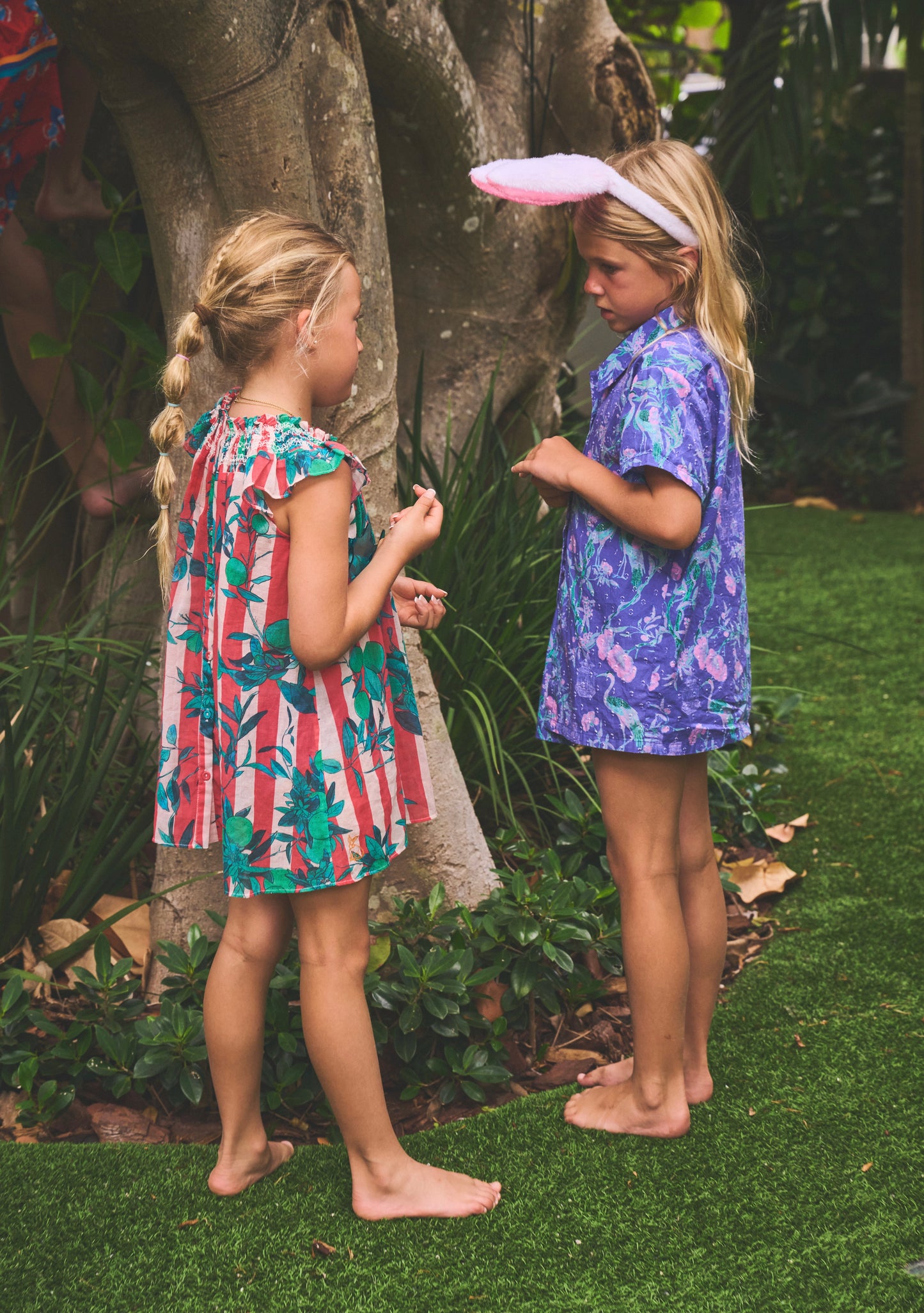 Kids Willa Smocked Mini Dress | Orange Bunches Colony Coral