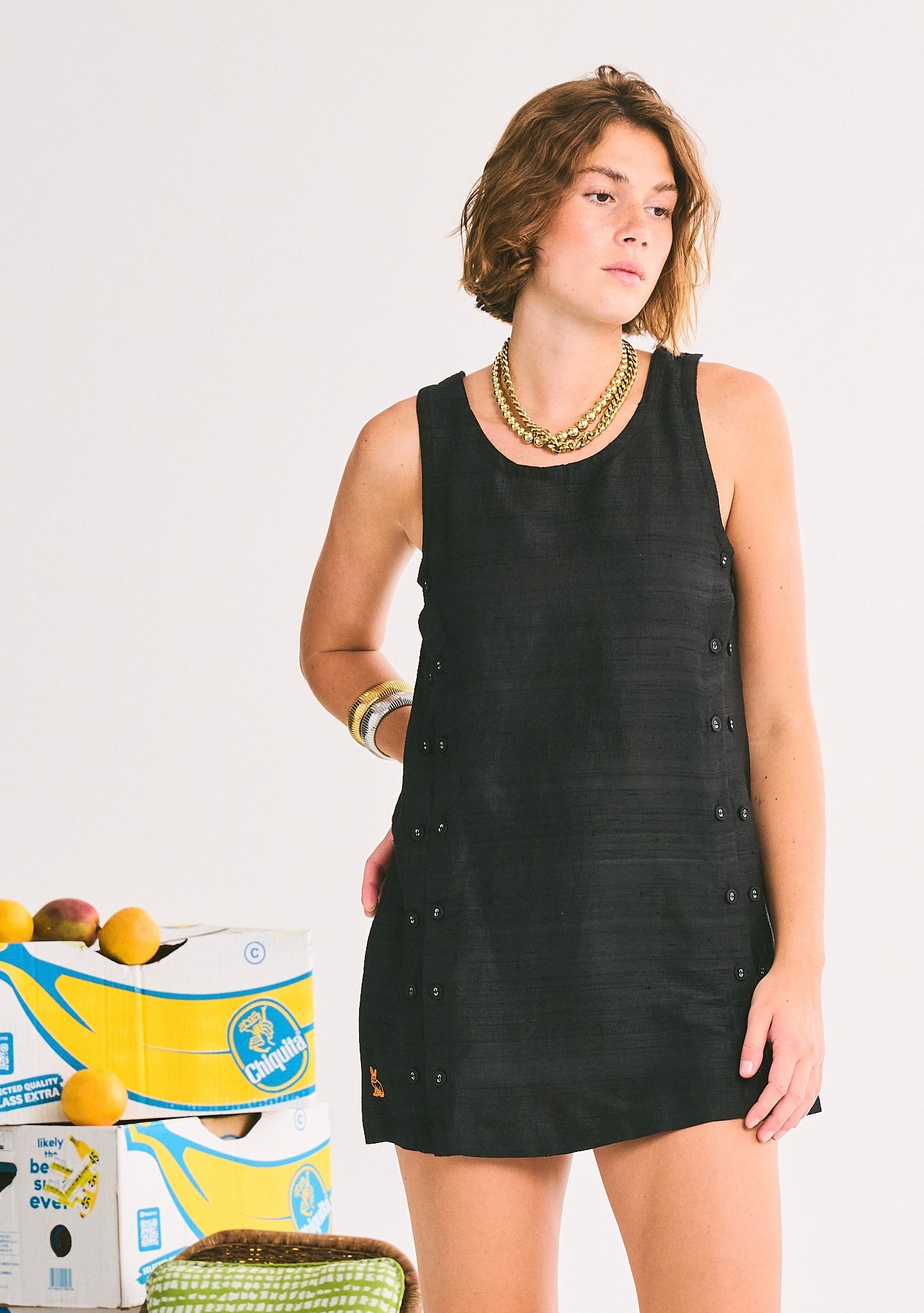 Palmo Mini Dress | Silk Dupioni