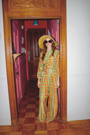 Surplice Wrap Top | Silk Habotai Coniglio Palm Beach