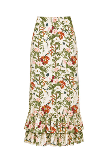 Gogo Cinch Back Midi Skirt | Silk Dupioni