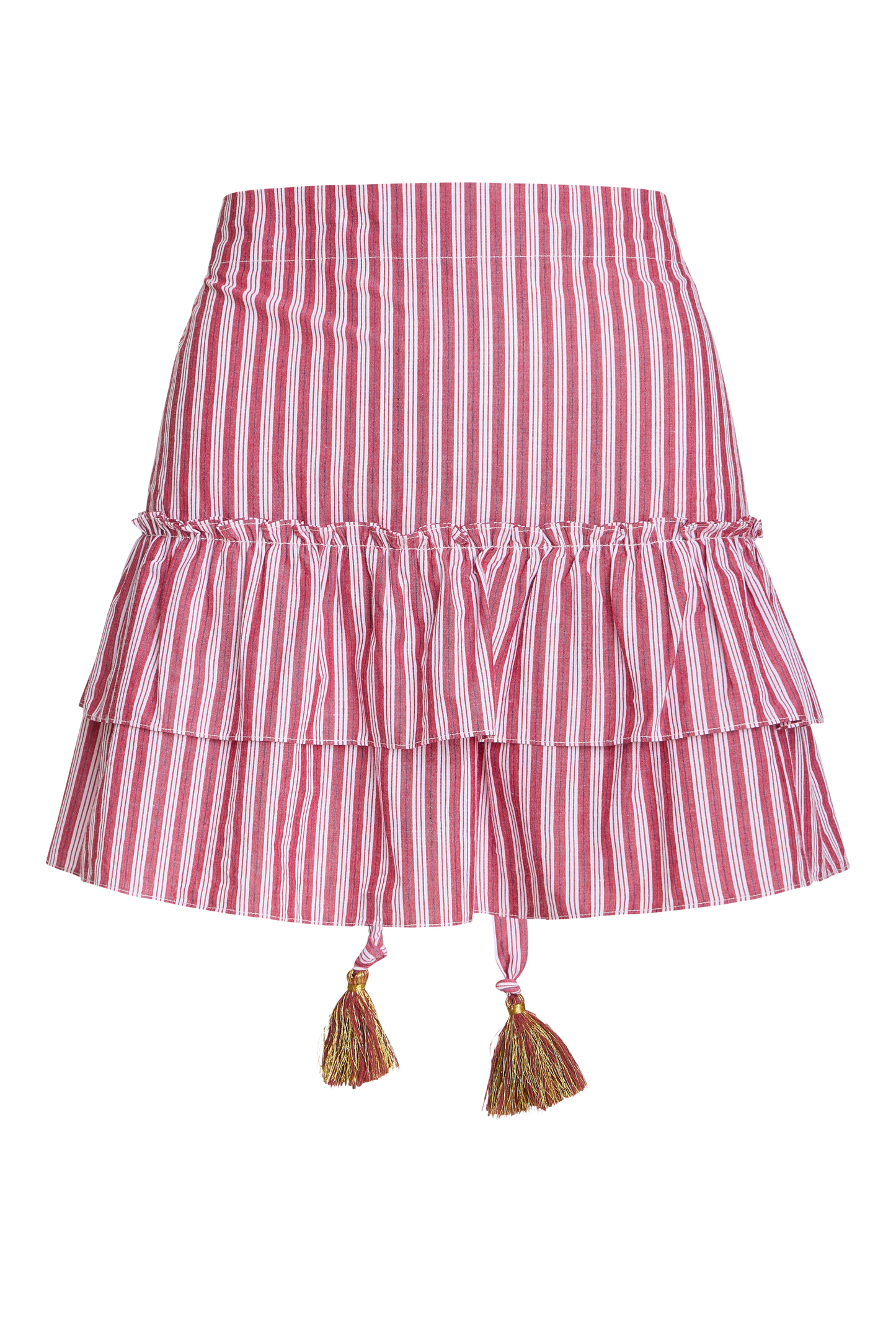 Cinch Back Mini Skirt | Yarn Dye Cotton