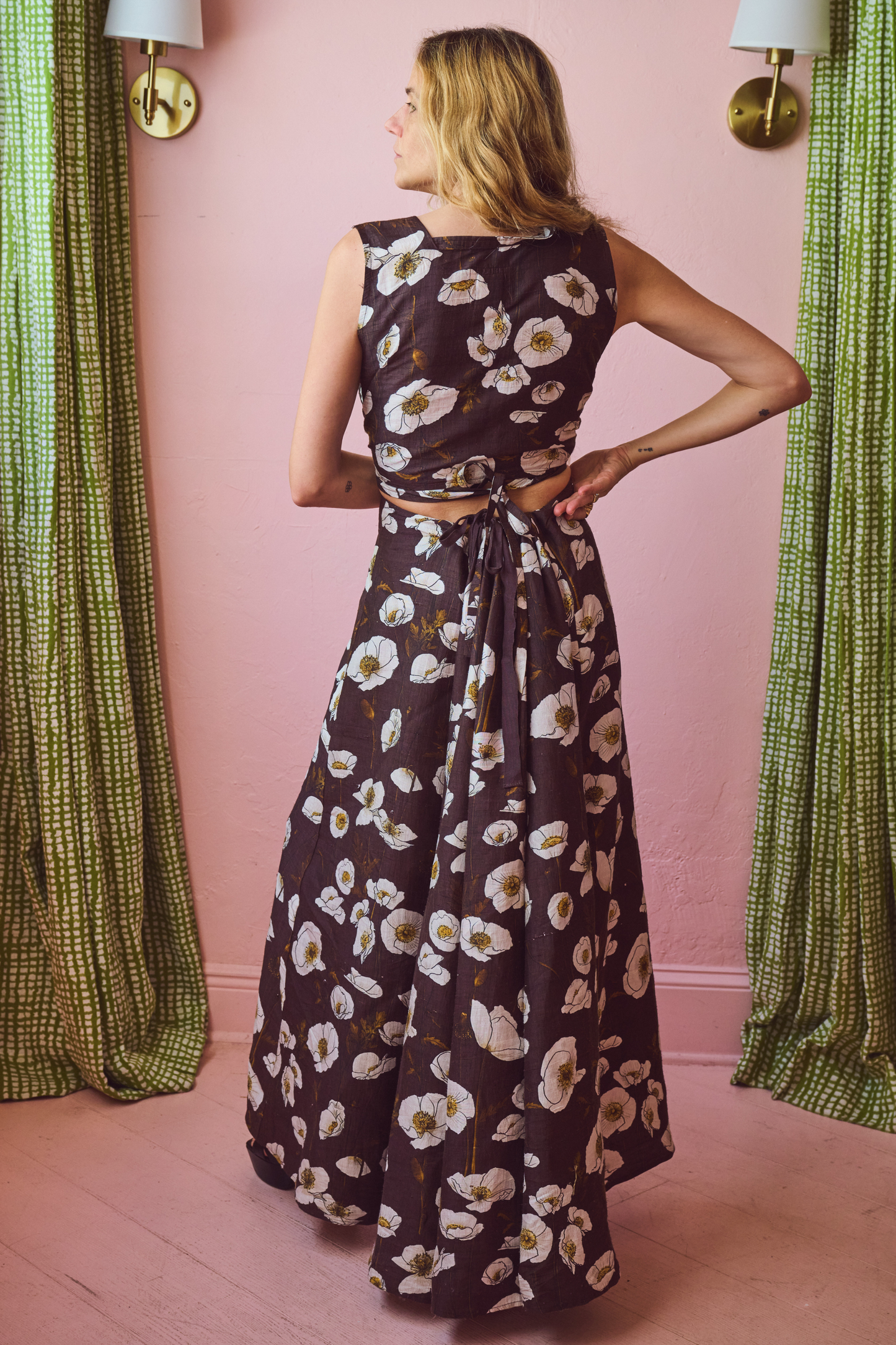 Two Panel Wrap Top | Silk Dupioni