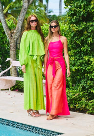 Two Panel Wrap Pant | Cotton Eyelet