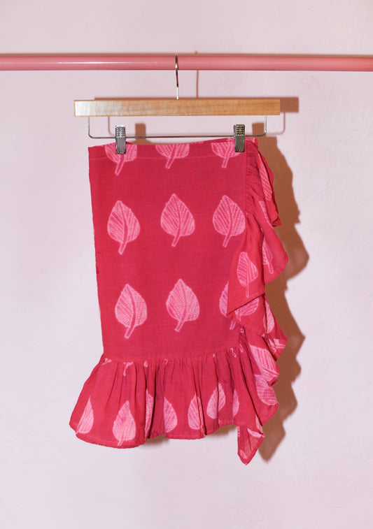 Mini Ruffle Power Pareo | Cotton Voile Shibori