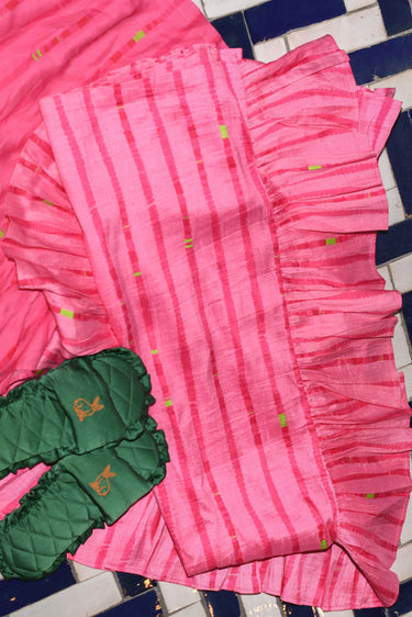 Ruffle Power Pareo™  | Silk Dupioni Coniglio Palm Beach