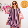 Poncho Mini Dress | Cotton Terry Pink Hand Dye Coniglio Palm Beach