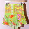 Cinch Back Mini Skirt | Cotton Voile PRISM Coniglio Palm Beach