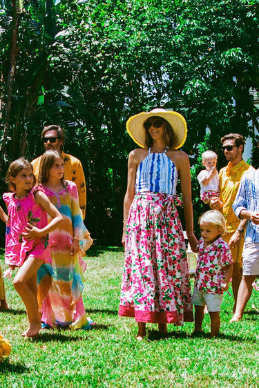 Atlantic Midi Ball Skirt | Seersucker