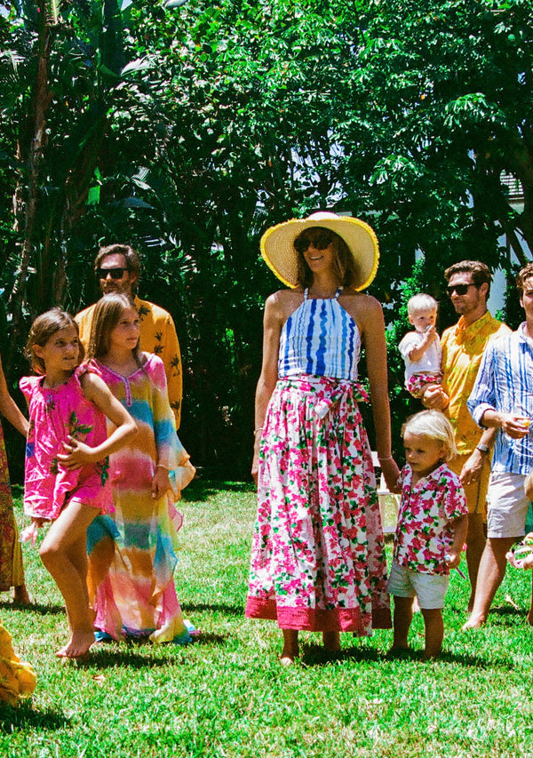 Atlantic Midi Ball Skirt | Seersucker