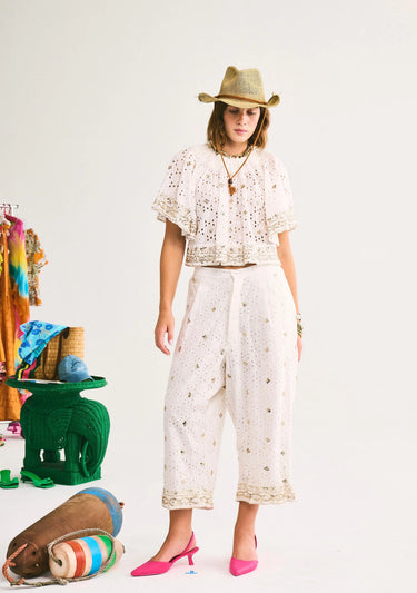 Cinch Back Pant | Eyelet Coniglio Palm Beach
