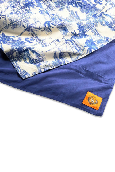 King Duvet + Sham Set | Cotton Percale Coniglio Palm Beach