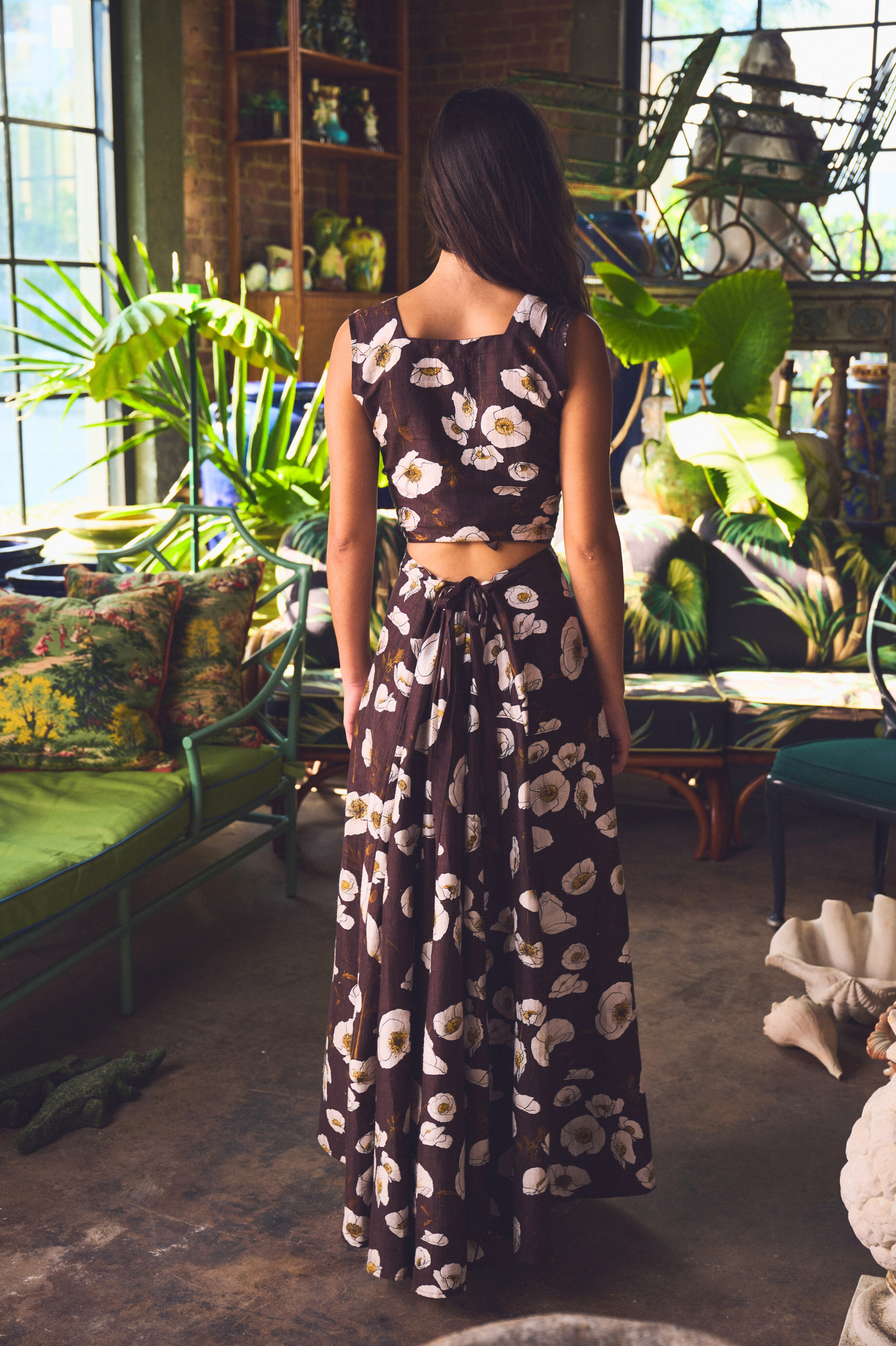 Adjustable Maxi Bustle Skirt | Silk Dupioni