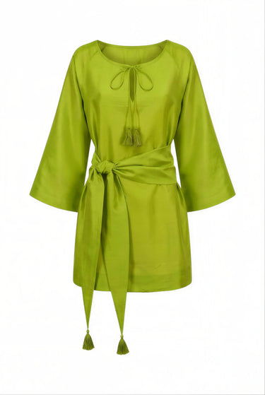 Fran Belted Mini Dress | Silk Dupioni - Coniglio Palm Beach Fran Belted Mini Dress | Silk Dupioni - Coniglio Palm Beach
