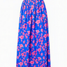 Shirred Maxi Snap Skirt | Silk Dupioni Coniglio Palm Beach