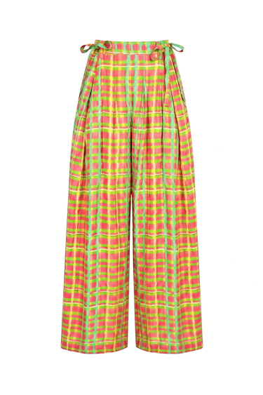 Banyan Pleated Snap Pant | Silk Habotai Coniglio Palm Beach
