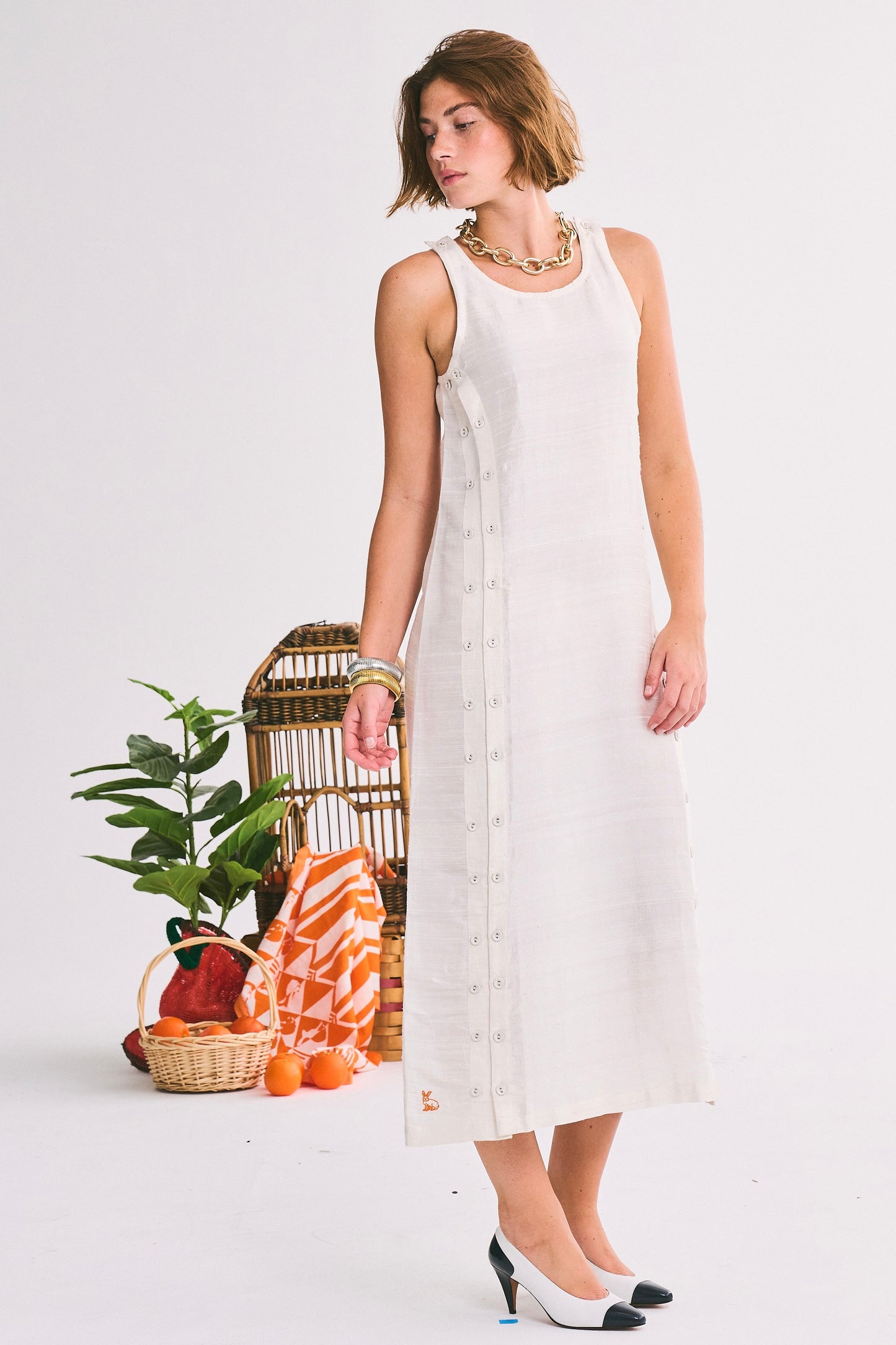 Palmo Midi Dress | Silk Dupioni