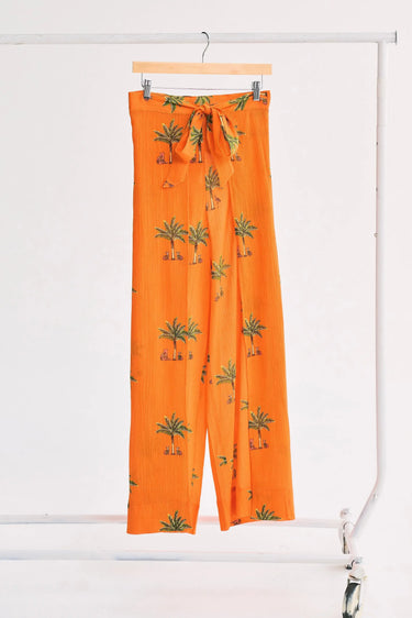 Two Panel Wrap Pant | Crinkle Cotton Coniglio Palm Beach