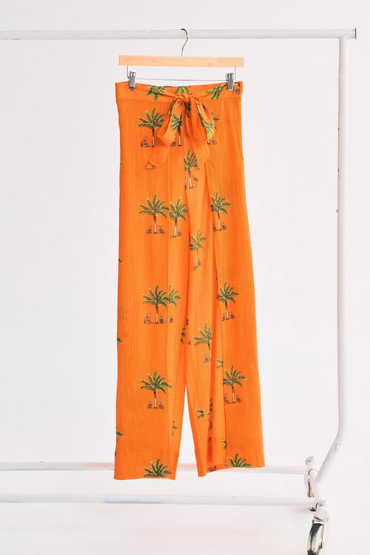 Two Panel Wrap Pant | Crinkle Cotton