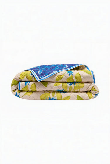 Queen Reversible Quilt | Cotton Percale Coniglio Palm Beach