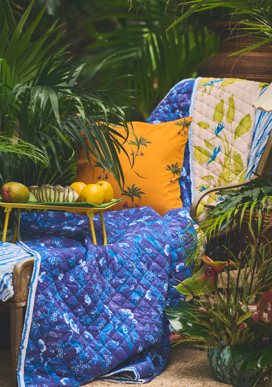 King Reversible Quilt | Cotton Percale