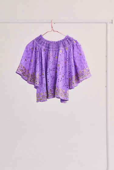 Flagler Crop Top | Eyelet Coniglio Palm Beach