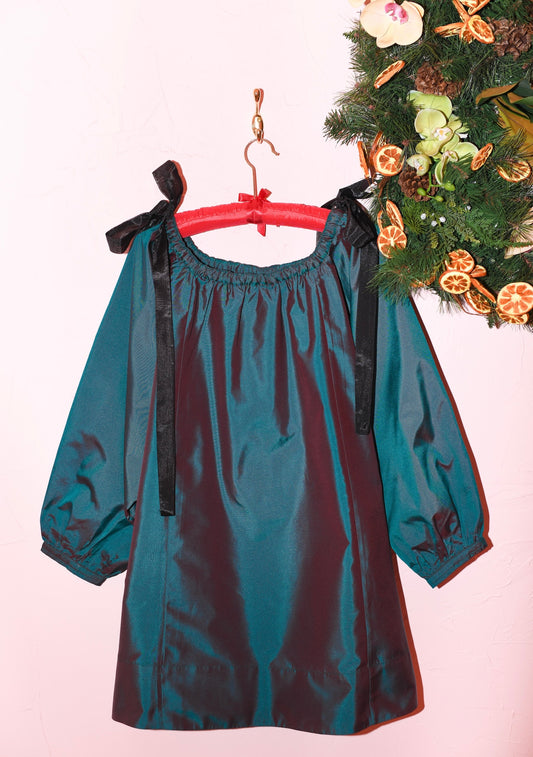 Dolman Mini Dress | Taffeta