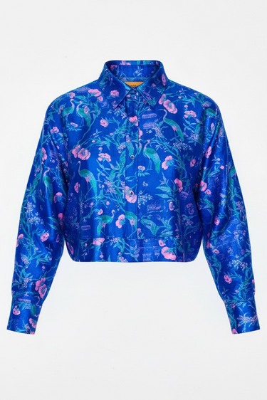 Cropped Classic Button Down | Silk Dupioni