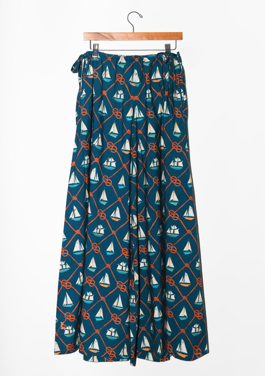 Exaggerated Wide Leg Esplanade Pant | Cotton Poplin
