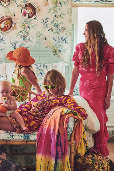 Ruffle Power Pareo™ | Cotton Voile Shibori Coniglio Palm Beach