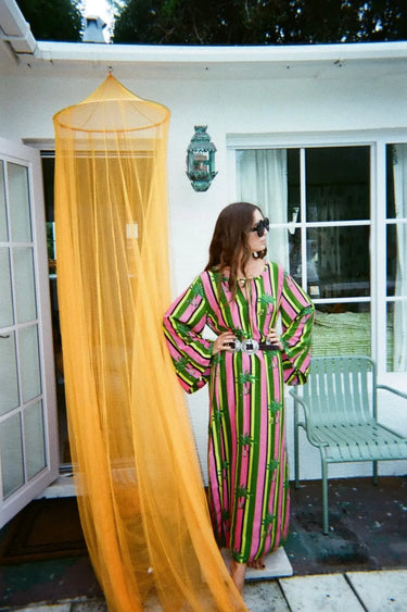 Gail Midi Dress | Silk Habotai Coniglio Palm Beach