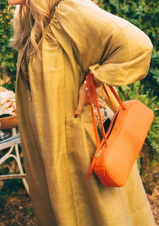 V Neck Maxi Dress | Silk Dupioni