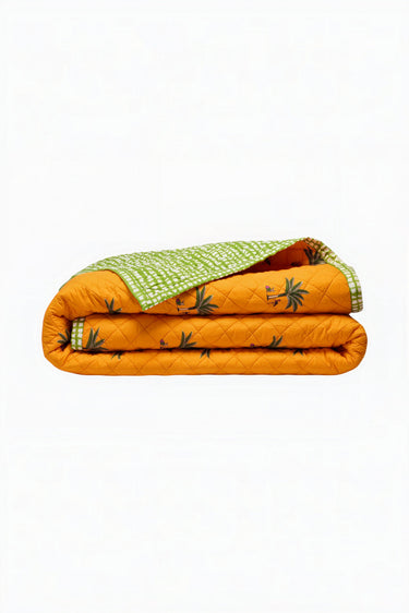 Queen Reversible Quilt | Cotton Percale Coniglio Palm Beach