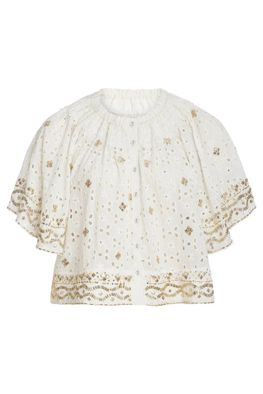 Flagler Crop Top | Eyelet Coniglio Palm Beach