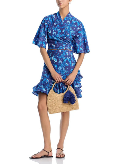 Mini Ruffle Power Pareo | Cotton Poplin Coniglio Palm Beach