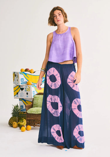 Exaggerated Wide Leg Esplanade Pant | Viscose Georgette Coniglio Palm Beach
