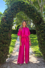 Two Panel Wrap Pant | Silk Dupioni