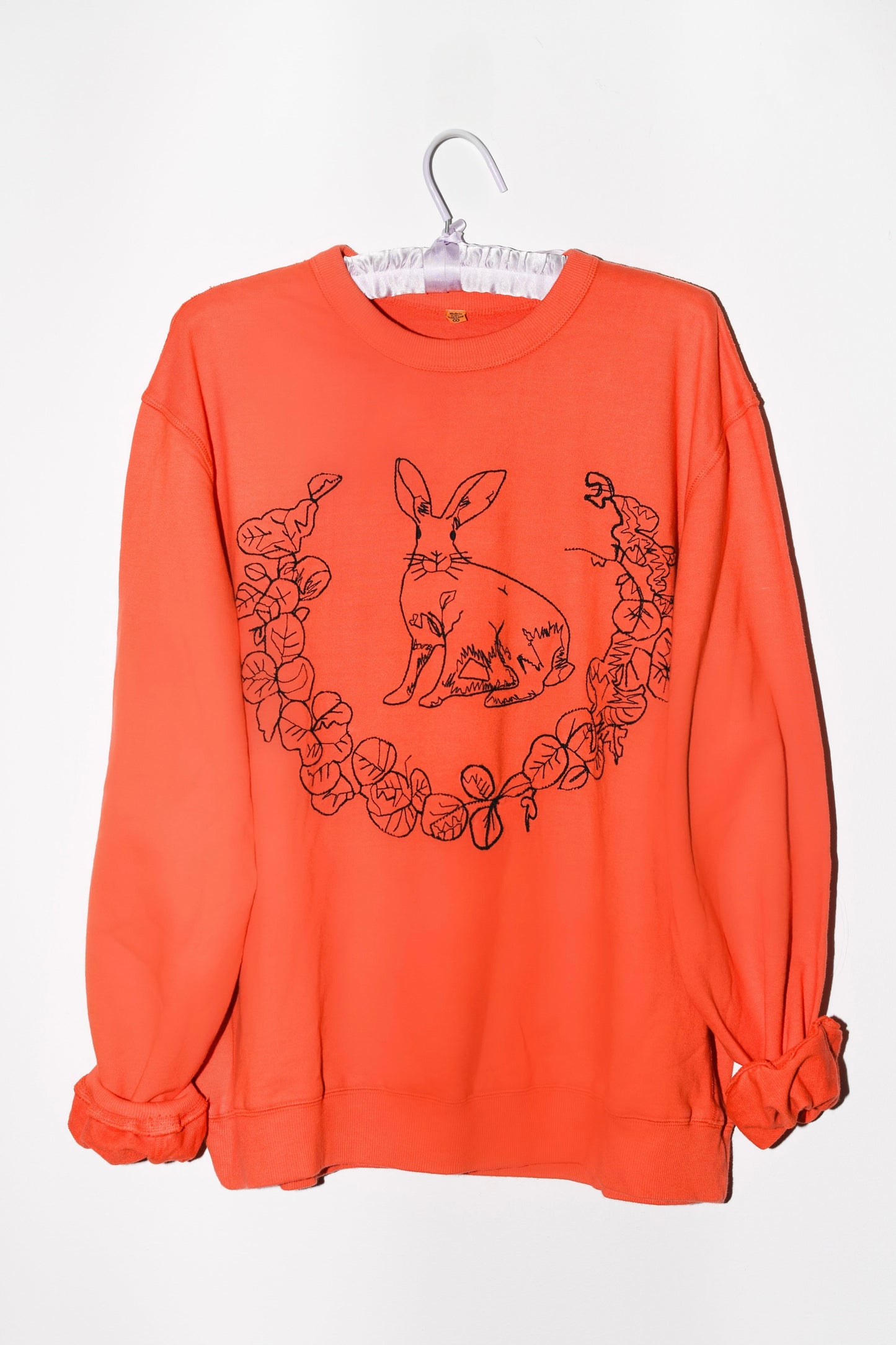 Embroidered Bunny Pullover | Cotton Terry
