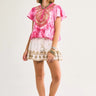Swing Micro Mini Skirt | Silk Coniglio Palm Beach