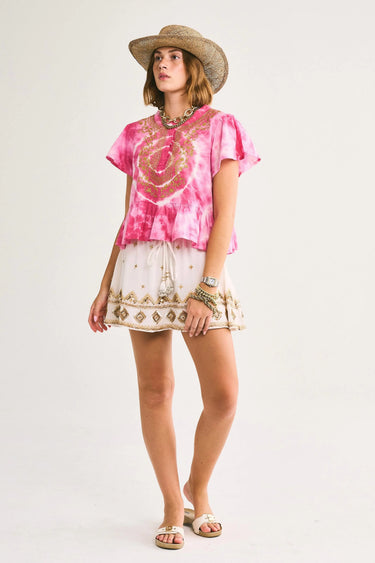 Manalapan Top | Cotton Cambric Coniglio Palm Beach
