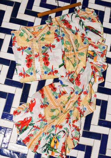 Ruffle Power Pareo™  | Cotton Gauze Coniglio Palm Beach