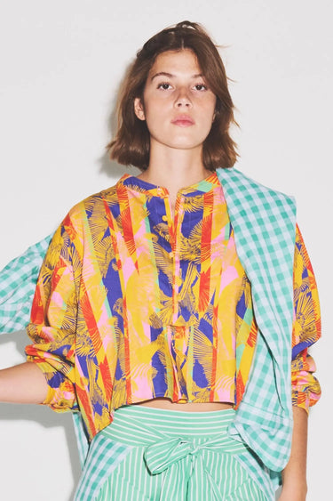 Modern Layering Crop Top | Denim Coniglio Palm Beach