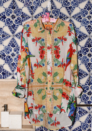 Classic Button Down | Cotton Voile Coniglio Palm Beach