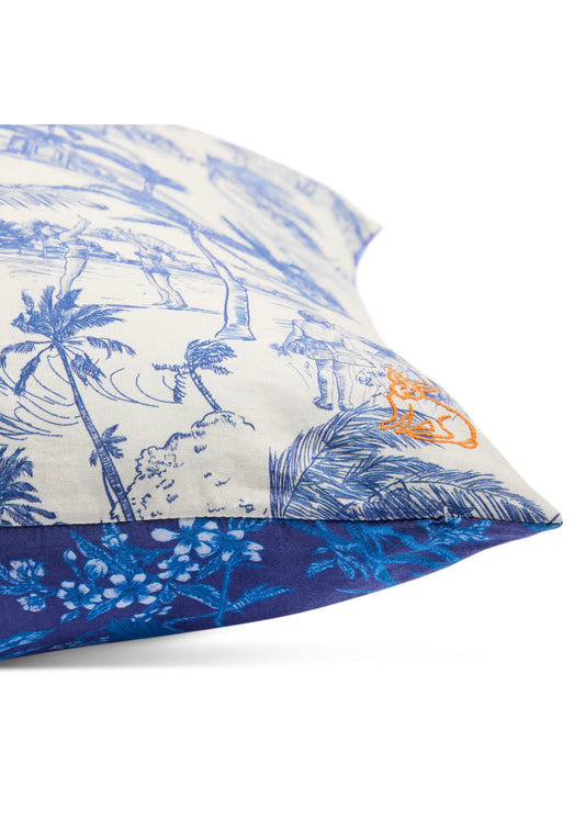 Reversible Throw Pillow | Cotton Percale